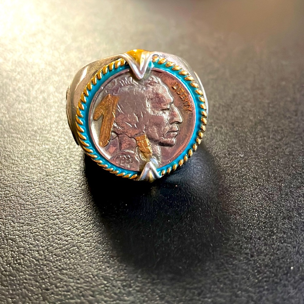 Indian Nickel Sterling Silver Ring